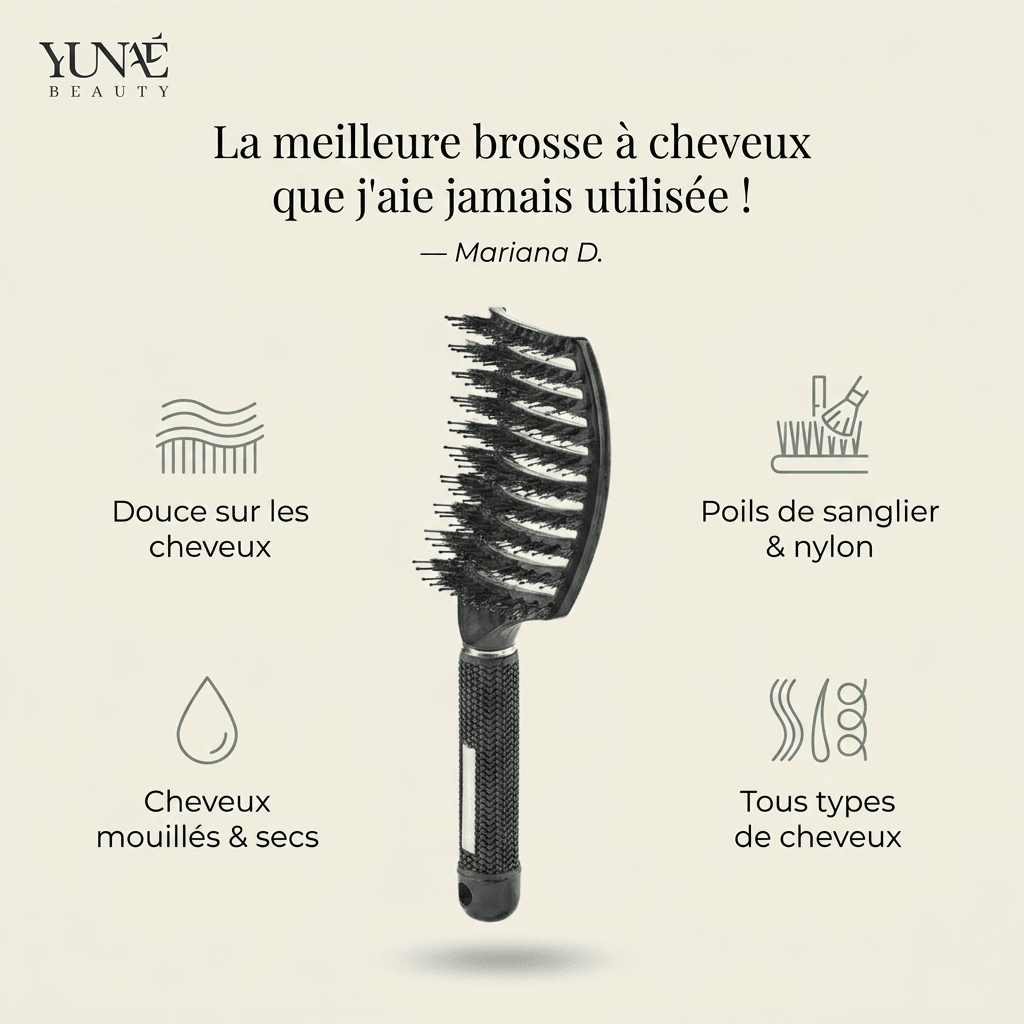 Brosse démêlante anti - casse - Yunae Beauty CH