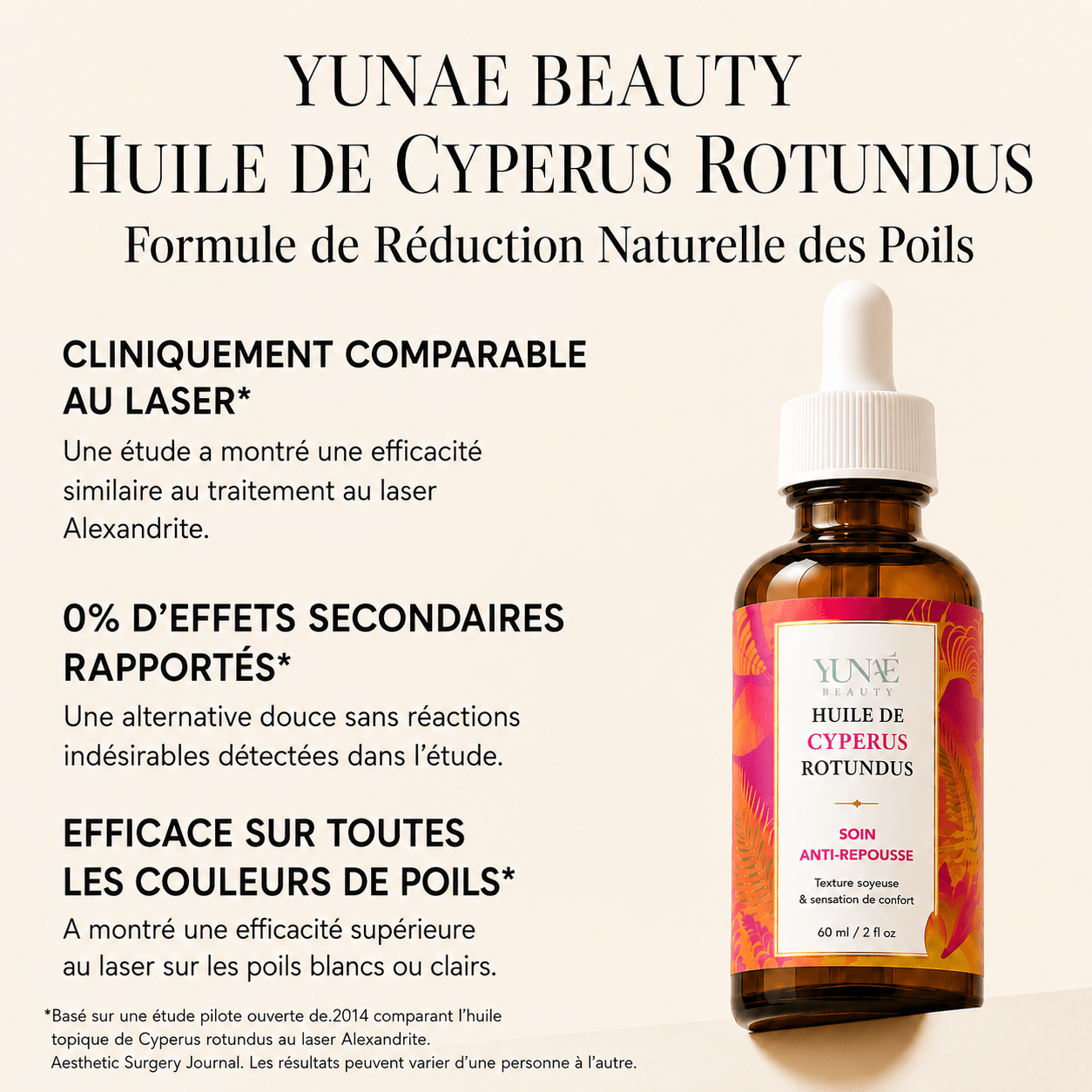 Huile de Cyperus Rotundus — Soin Anti-Repousse - Yunae Beauty CH