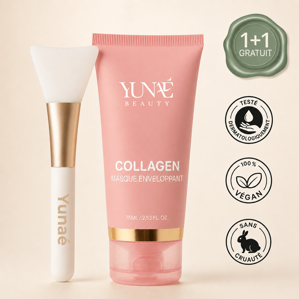 Masque au Bio-Collagène + Pinceau - Yunae Beauty CH