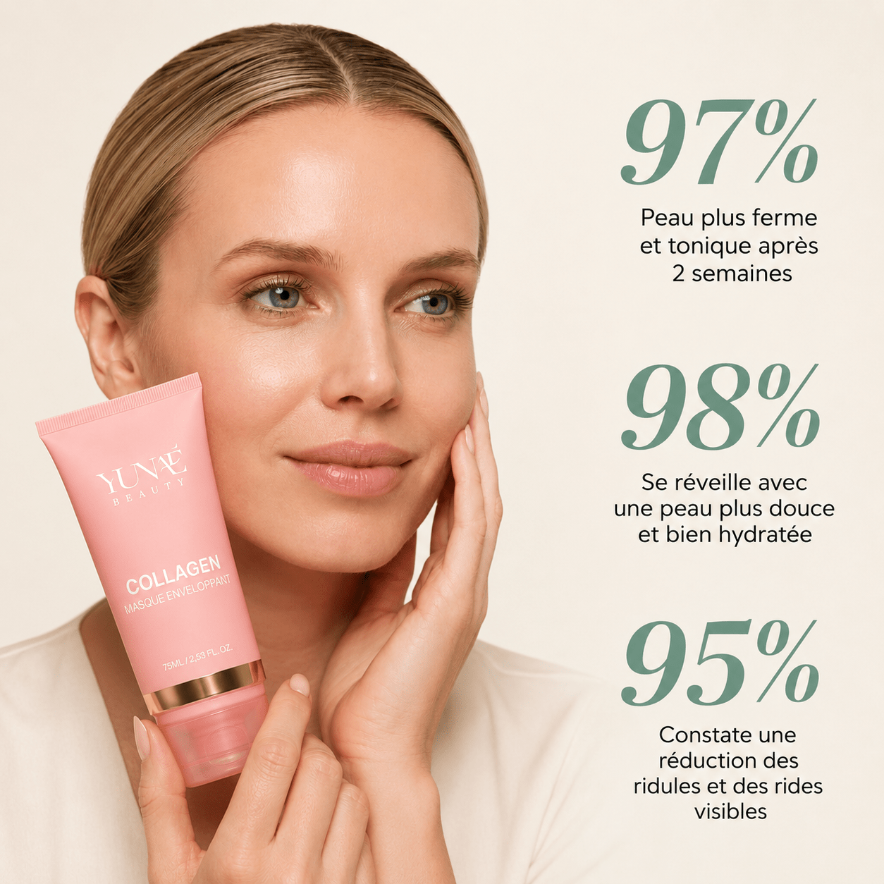 Masque au Bio-Collagène + Pinceau - Yunae Beauty CH