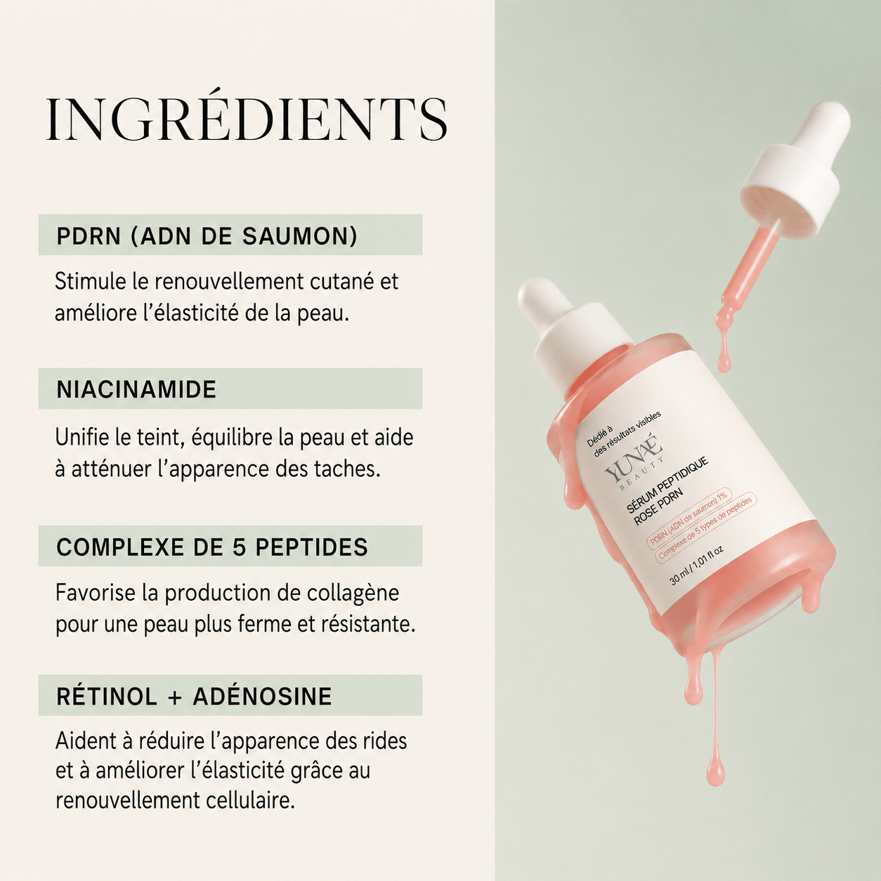 Sérum Peptides PDRN - Yunae Beauty CH