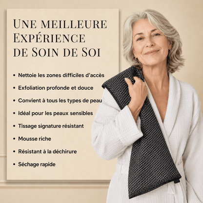 Serviette de Douche Exfoliante Antibactérienne Yunaé - Yunae Beauty CH
