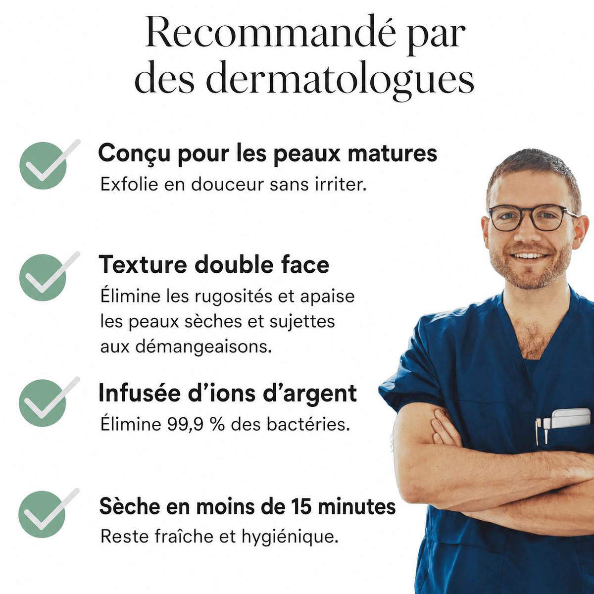 Serviette de Douche Exfoliante Antibactérienne Yunaé - Yunae Beauty CH